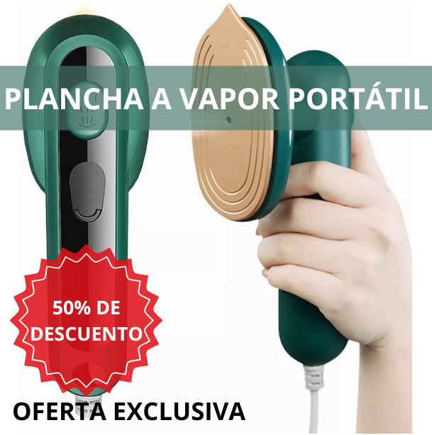 Plancha a Vapor Portátil 2 en 1 - Uso Seco y Húmedo
