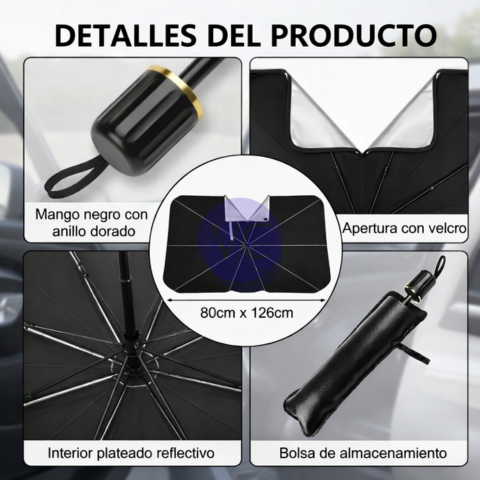 Parasol Retráctil de Auto - Protección Contra el Calor