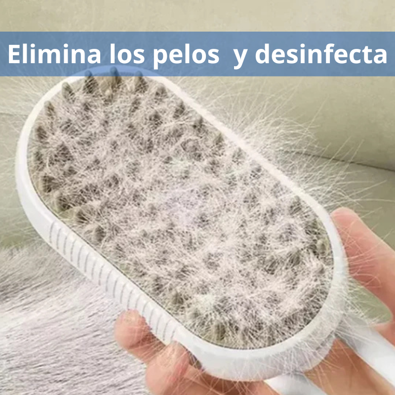 Cepillo a Vapor 2 en 1 para Mascotas