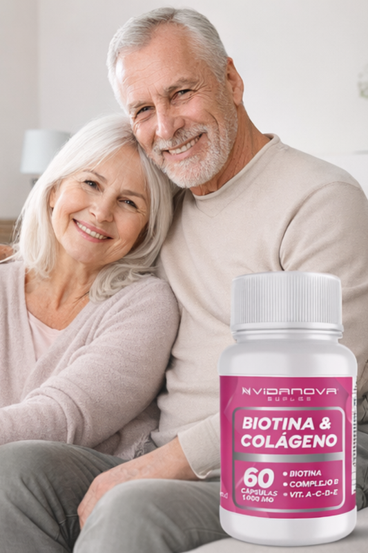 Biotina + Colágeno 1000mg 60 cápsulas - Fortalece tu Cuerpo