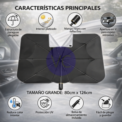 Parasol Retráctil de Auto - Protección Contra el Calor