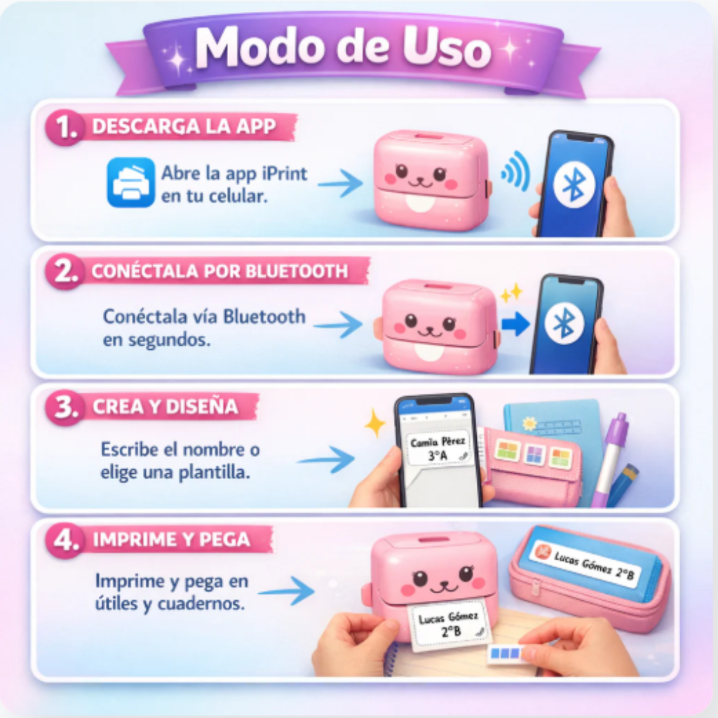 Mini Impresora Portátil - Tareas al Instante